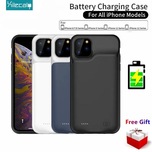 Xilecaly Battery Case For iPhone 15 Pro Max 13 14 Pro 12 Mini Power Bank Charging Charger Cover for iPhone XS Max XR 6s 7 8 Plus